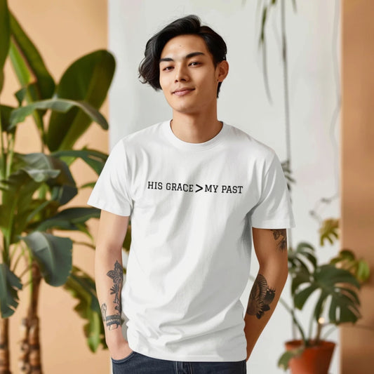 HIS MERCY > MY PAST T-Shirt - Steven Leonard Official Recovery Line