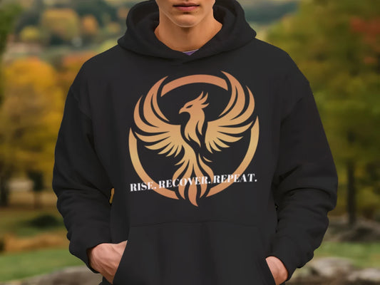 RISE RECOVER REPEAT Hoodie - Steven Leonard Official Recovery Line