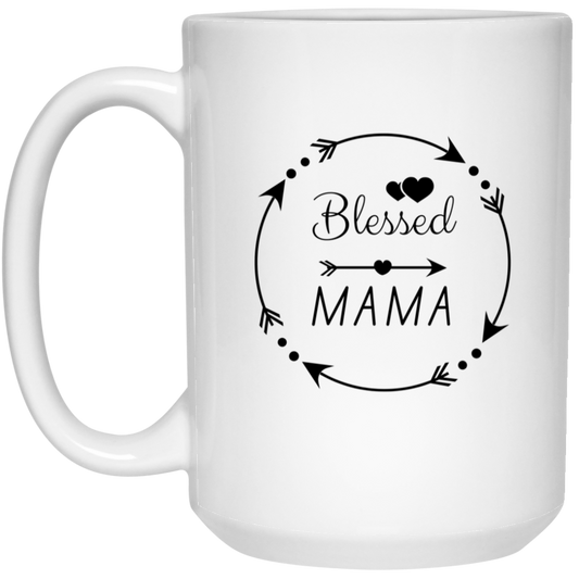 15 oz. White Mug (Blessed Mama)