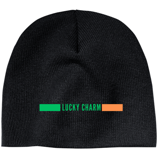 Embroidered 100% Acrylic Beanie Lucky Charm