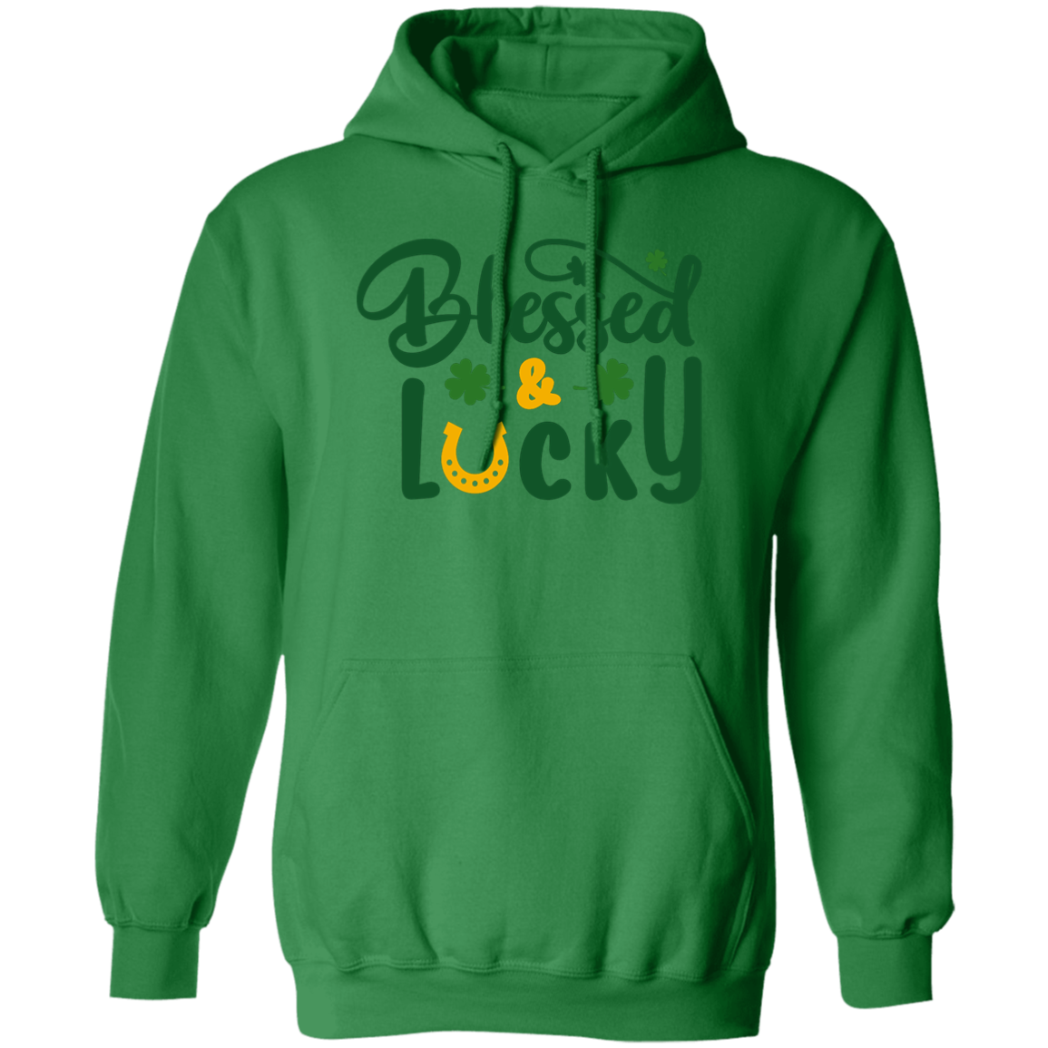 Pullover Hoodie (Lucky . Blessed)