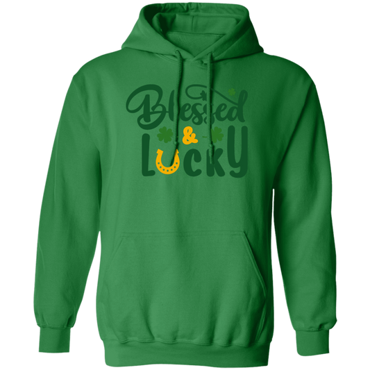 Pullover Hoodie (Lucky . Blessed)