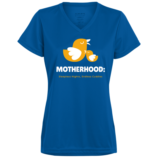 Ladies’ Moisture-Wicking V-Neck Tee (Motherhood)